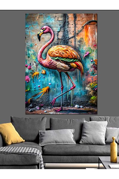 Tablomega Pânză Decorativă Flamingo - Lemn MDF