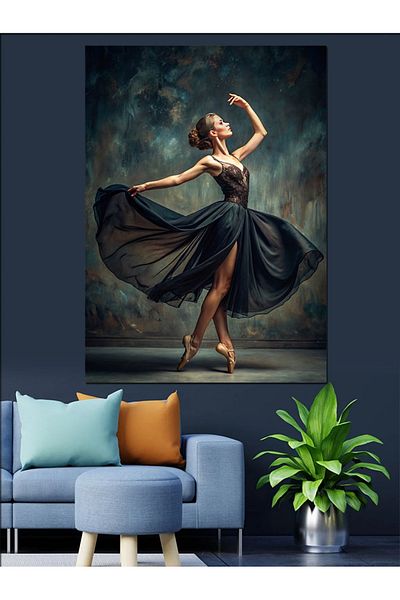 Tablomega Pânză Decorativă Femeie Balerina - Lemn MDF