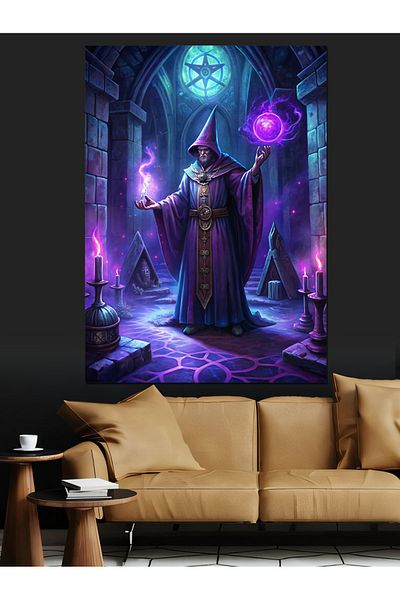 Tablomega Canvas Decorativ Magicianul Lui Întuneric - Lemn MDF