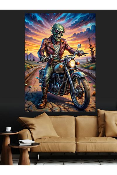 Tablomega Pânză decorativă pentru motociclist Walking Dead - Lemn MDF