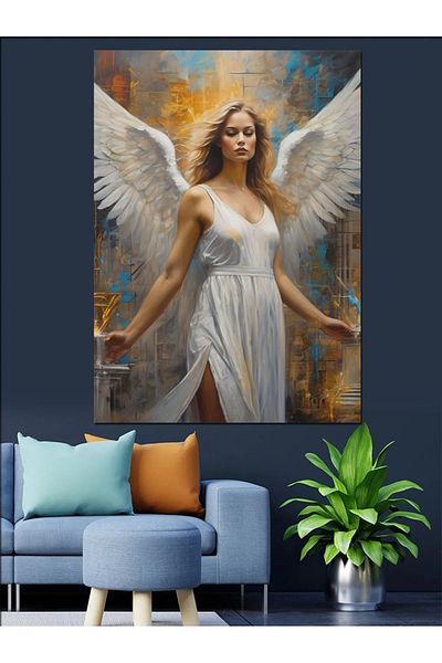 Tablomega Pânză decorativă White Angel - Lemn MDF