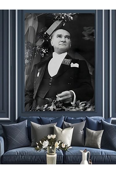 Tablomega Pânză decorativă Mustafa Kemal Atatürk - Lemn MDF