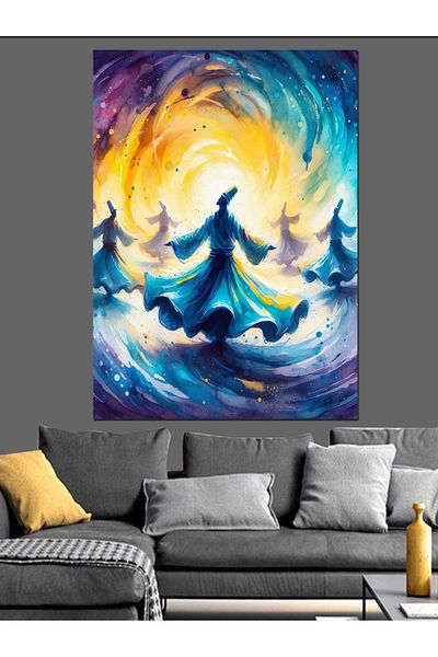 Tablomega Pânză decorativă abstractă care face sema - pictură din lemn MDF