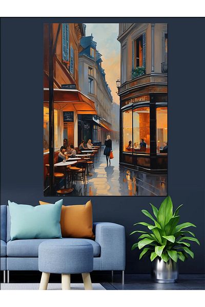 Tablomega Cafea Pânză Decorativă - Lemn MDF Pictat