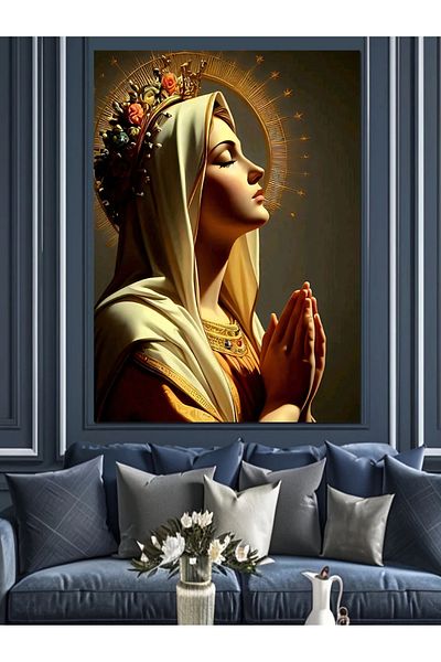 Tablomega Pânză Decorativă Fecioara Maria - Lemn MDF