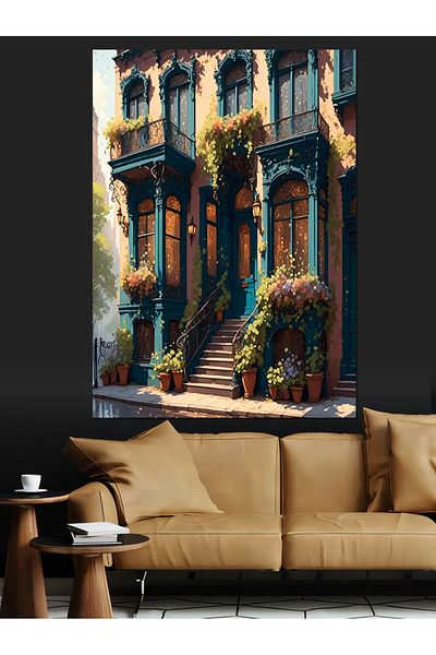 Tablomega Pânză decorativă pentru casă veche - Lemn MDF