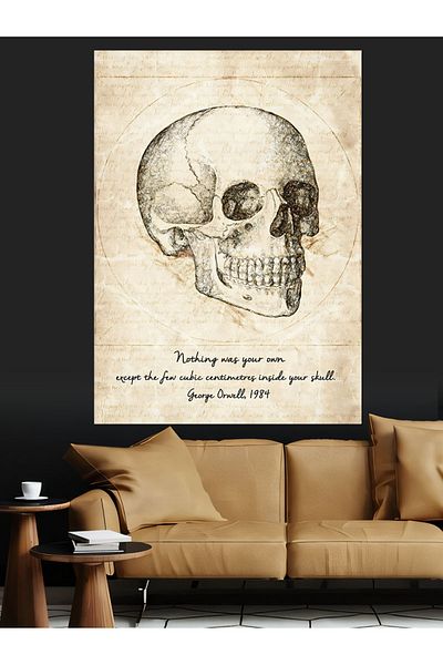 Tablomega Pânză Decorativă Skull - Lemn MDF