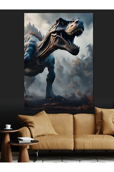 Tablomega Pânză decorativă Dinozaur Roșu - Lemn MDF