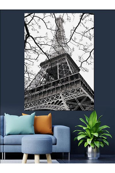 Tablomega Turnul Eiffel Paris Pânză Decorativă - Lemn MDF Pictat