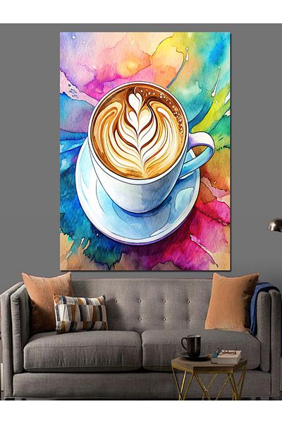 Tablomega Coffee Cafe Art Διακοσμητικός Καμβάς - Ξύλινος Πίνακας MDF