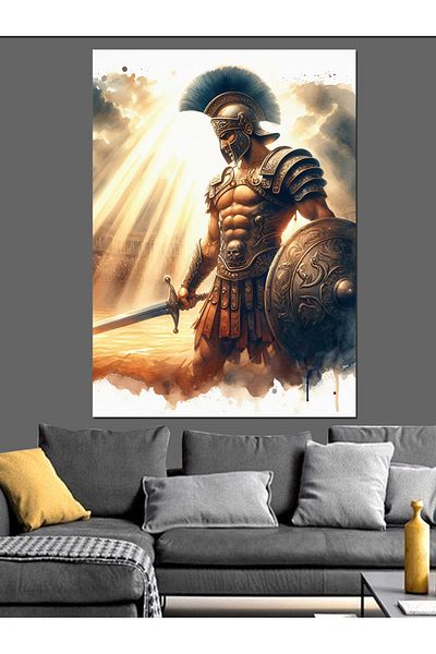 Tablomega Pânză decorativă Gladiator Acuarelă - Lemn MDF