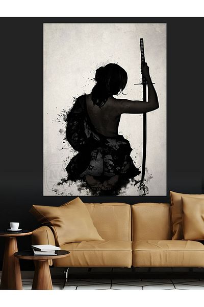 Tablomega Pânză Decorativă Samurai Femei - Lemn MDF