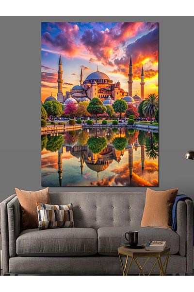 Tablomega Peisajul Moscheei Hagia Sofia Canvas Decorativ - Tablou din Lemn MDF