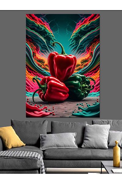 Tablomega Piperi Umplute Pânză Decorativă - Lemn MDF