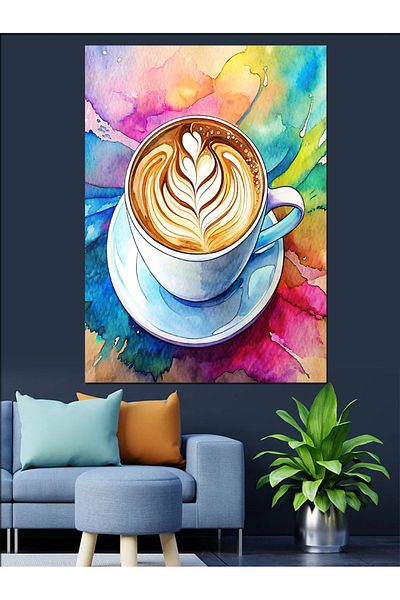 Tablomega Coffee Cafe Art Διακοσμητικός Καμβάς - Ξύλινος Πίνακας MDF