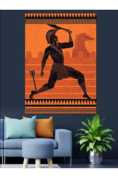 Tablomega Pânză decorativă Achilles Truva - Lemn MDF