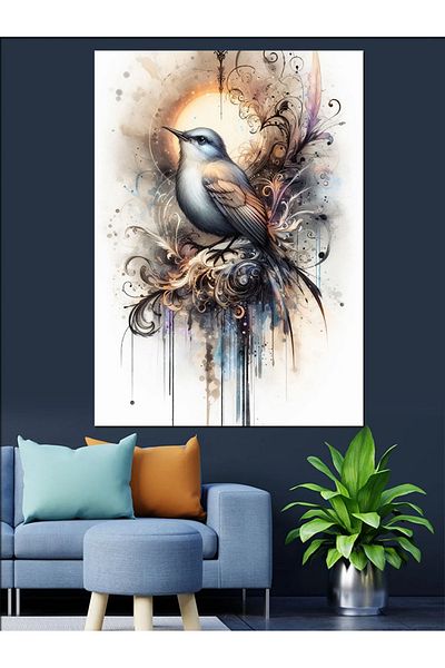 Tablomega Canvas Decorativ cu Cozi și Modele - Lemn MDF