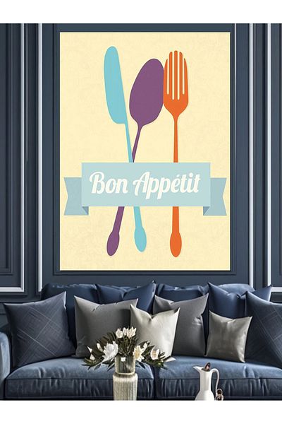 Tablomega Pânză decorativă Bon Appetit Bon Appetit - Lemn MDF