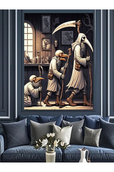 Tablomega Pânză decorativă Plague - Lemn MDF