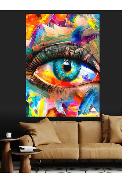 Tablomega Pânză decorativă Blue Eye - Lemn MDF