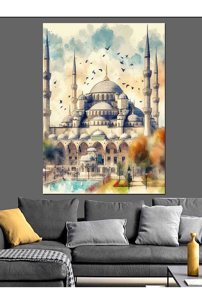 Tablomega Pânză decorativă Moscheea Sultanahmet - Lemn MDF