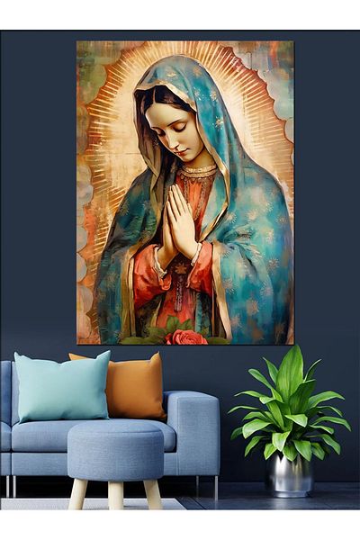 Tablomega Διακοσμητικός καμβάς Virgin Mary - Ξύλινη επιτραπέζια MDF