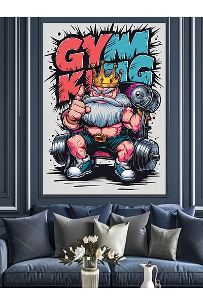 Tablomega Pânză decorativă Gym King - Lemn MDF