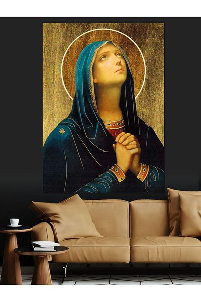 Tablomega Διακοσμητικός καμβάς Virgin Mary - Ξύλινη επιτραπέζια MDF