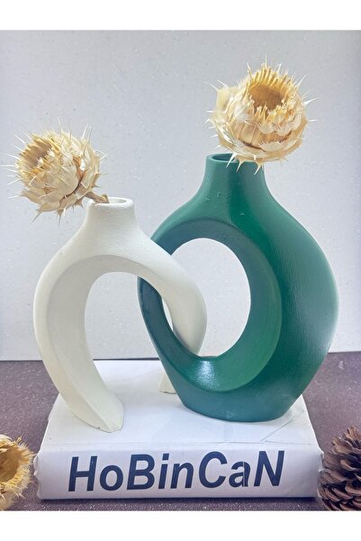 BLANJ Πράσινη Κρέμα Σετ Βάζας Lover 2 τεμαχίων