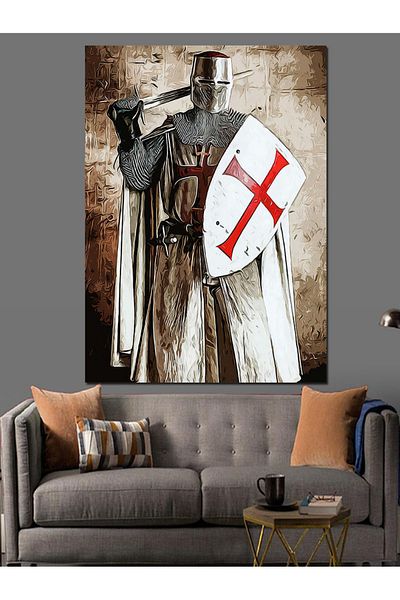 Tablomega Pânză decorativă Crusader Knight - Lemn MDF