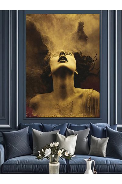 Tablomega Pânză decorativă pentru femei abstracte - pictură din lemn MDF