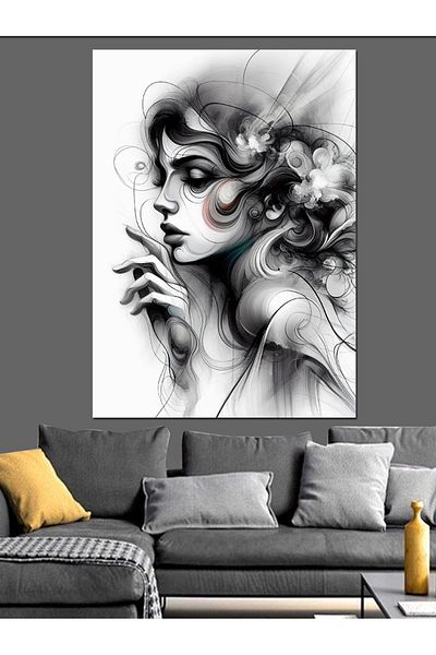 Tablomega Pânză decorativă pentru femei abstracte - pictură din lemn MDF