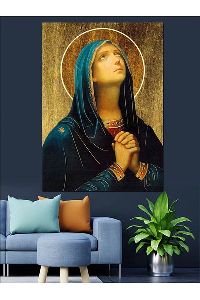 Tablomega Διακοσμητικός καμβάς Virgin Mary - Ξύλινη επιτραπέζια MDF