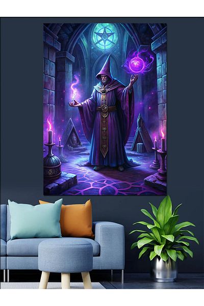 Tablomega Canvas Decorativ Magicianul Lui Întuneric - Lemn MDF