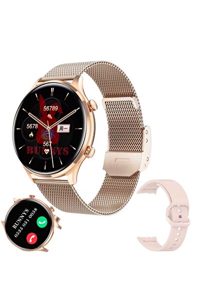 Bunnys Apple iPhone 13 Uyumlu Su Geçirmez Akıllı Saat Mini 1.32 İnç AMOLED