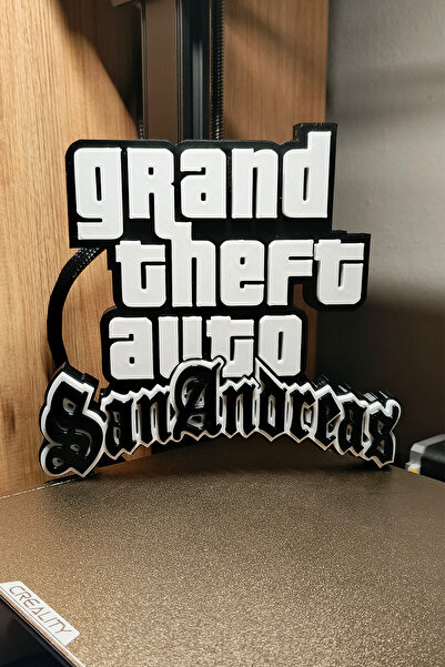Genel Markalar Gta San Andreas Grand Theft Auto Logo Sembol Figür | Nostaljik...