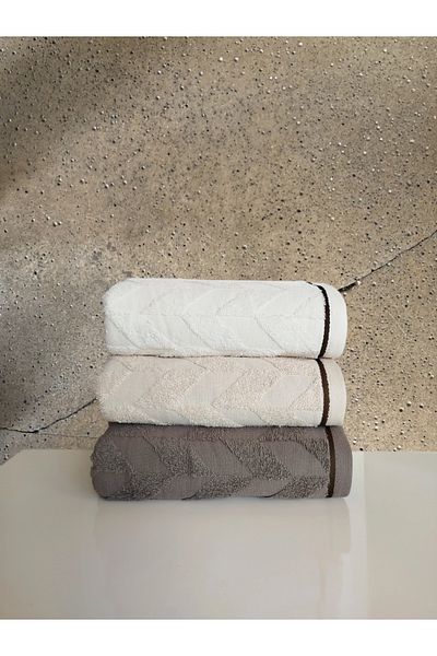 begenal home 100% Cotton 3 Pieces Karmen 50X90 cm Hand Face Towel