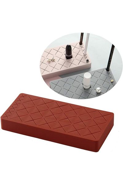 WhatUneed WhatUneed 24-lipstick organizer, silicone, brown, 19 x 9 x 2.5 cm