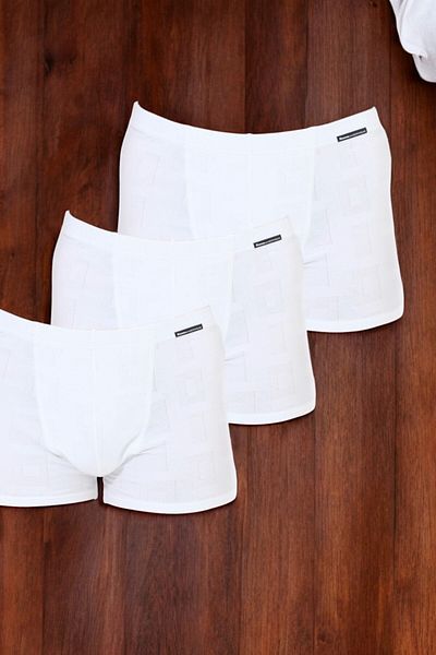 Kom Ανδρικό Λευκό Modal Ύφασμα Lycra 3 τεμαχίων Boxer Q.NKD.KROAK.M.3