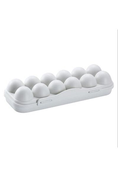 Choice Gray-12grids Egg Tray Holder Egg Storage Box Refrigerator Crisper Storage Container Camping Picnic B