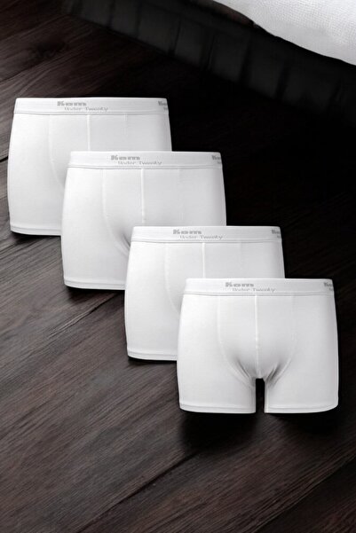 Kom Чоловічий бавовняний комплект з 4 пар боксерів з вузькими штанинами QKT.O...