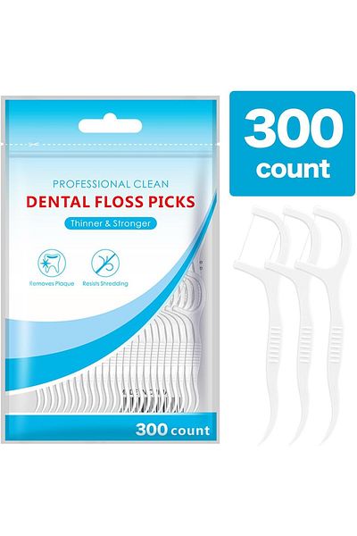 COOYA Dental Floss, 300 Pcs Toothpick, for Teeth Cleaning