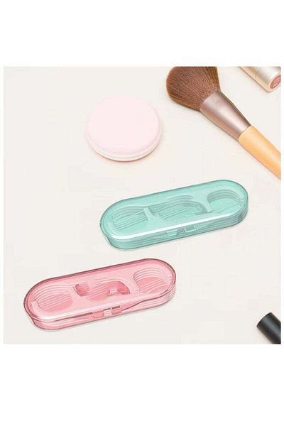 COOYA Dental Floss Sticks ,Portable Carrying Case for Home Use, Pink and Green (100 picks)