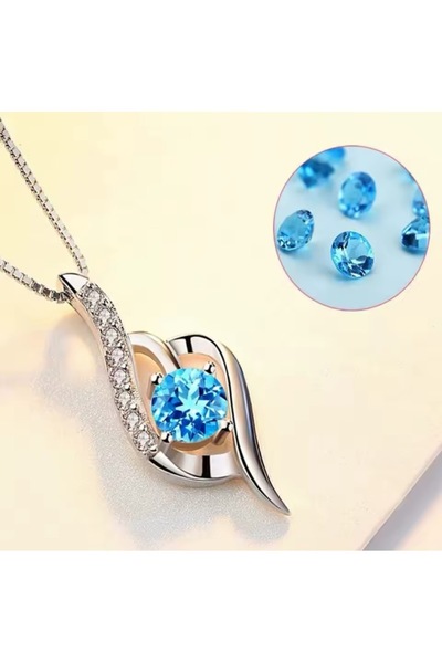 AstoriaSilver Sevgiliye Eşe Anneye Hediye(KIRMIZI KADİFE KUTUSUNDA) 925 Ayar Gümüş Taşlı Kalp Kolye