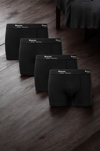 Kom Чоловічий бавовняний комплект з 4 пар боксерів з вузькими штанинами QKT.O...