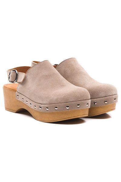 PASSAGE SHOES Γυναικεία Σανδάλια Τσόκαρα από Γνήσιο Δέρμα 6314 ΜΠΕΖ SUEDE