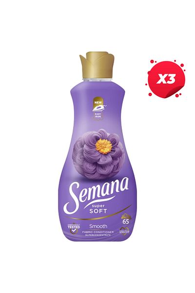 Semana X3 - Super Soft Fabric Conditioner 1.3l Smooth 65 Washes