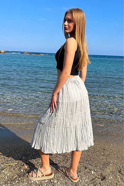 DSB Şile Bezi Medium Size Summer Skirt Lined 100% Cotton 70cm