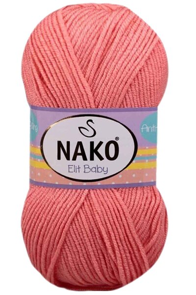 NAKO خيوط حياكة يدوية من النخبة للأطفال بدون حبوب من الصوف السلمون للأطفال 1469