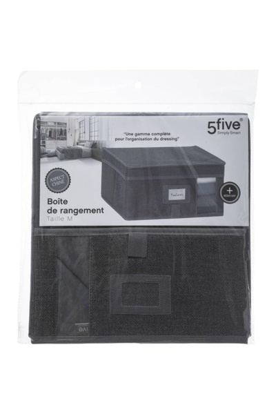 Five Simply Smart Polypropylene Rectangular Foldable Storage Box with Lid